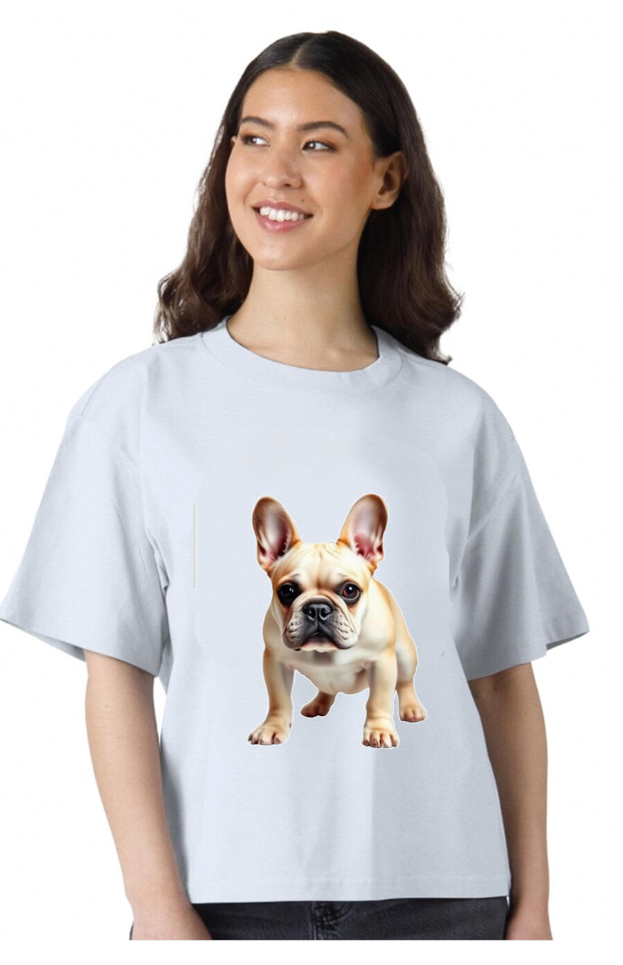 French Bulldog with French flag scarf